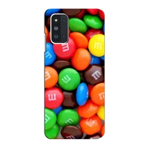Чохол з зображенням смачної їжі для Samsung Galaxy F52 5G (E526) (Різнокольорові M&M'S)