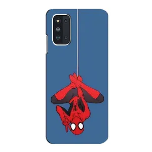 Чехол Супергерой Человека Паука на Samsung Galaxy F52 5G (E526) (На паутине)