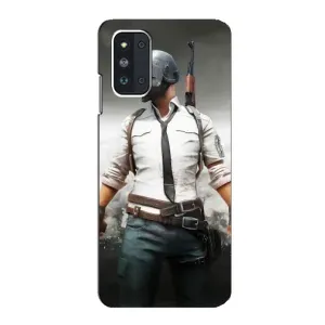 Силиконовый чехол с картинкой "Герой Pubg" на Samsung Galaxy F52 5G (E526) (Пабг)