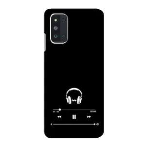 Чехол с картинками на черном фоне для Samsung Galaxy F52 5G (E526) (Плеер)