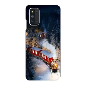 Силиконовый бампер на рождество для Samsung Galaxy F52 5G (E526) (Поезд)
