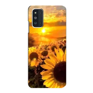 Чехол с Цветами для Samsung Galaxy F52 5G (E526) (поле подсолнухов)