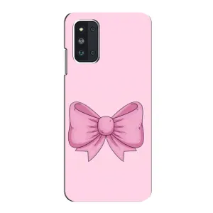 Чехол банты для Samsung Galaxy F52 5G (E526) (Розовый бантик)