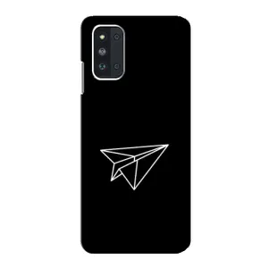 Чехол с картинками на черном фоне для Samsung Galaxy F52 5G (E526) (Самолетик)