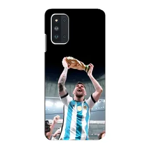 Чехлы Лео Месси Аргентина для Samsung Galaxy F52 5G (E526) (Счастливый Месси)
