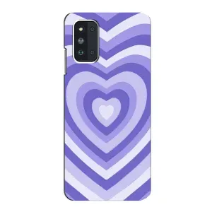 Чехлы с тематикой "Маленькие Сердечки" на Samsung Galaxy F52 5G (E526) (Сердце фиолет)
