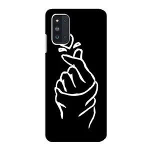 Чехлы (Знак сердечка) на Samsung Galaxy F52 5G (E526) (Сердце на черном)