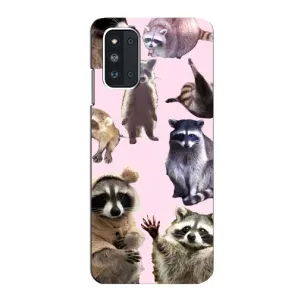 Силиконовый Чехол с Енотами на Samsung Galaxy F52 5G (E526) (Смешные Еноты)