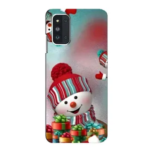Чехлы на Новый Год Samsung Galaxy F52 5G (E526) (Снеговик в шапке)