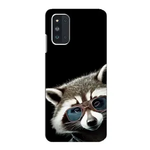 Силиконовый Чехол с Енотами на Samsung Galaxy F52 5G (E526) (Стильный Енот)
