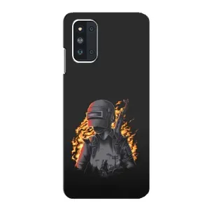 Силиконовый чехол с картинкой "Герой Pubg" на Samsung Galaxy F52 5G (E526) (В огне)