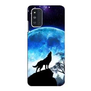 Чехол с Волком на Samsung Galaxy F52 5G (E526) (Воет на луну)