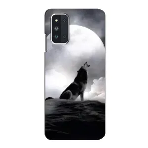 Чехол с Волком на Samsung Galaxy F52 5G (E526) (Волк и луна)