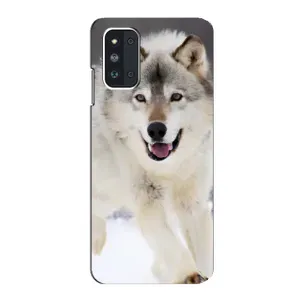 Чехол с Волком на Samsung Galaxy F52 5G (E526) (Волк на снегу)