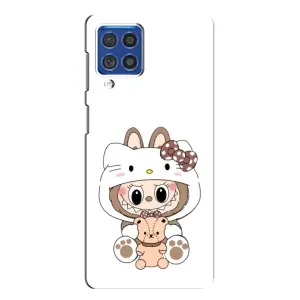 Чехол с принтом Лабубу для Samsung Galaxy F62 (Белый Лабубу)
