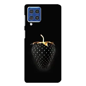 Чехол с изображением вкусной еды для Samsung Galaxy F62 (Чёрная клубника)