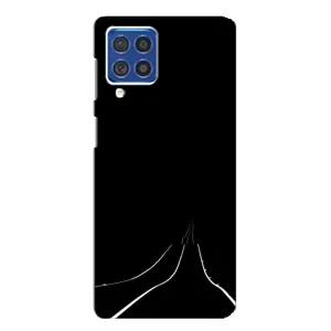 Чехол с картинками на черном фоне для Samsung Galaxy F62 (Дорога)