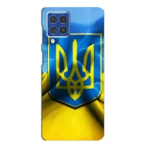 Чохол з картинкою (Патріотичний ГЕРБ) на Samsung Galaxy F62 (Герб і Прапор України)