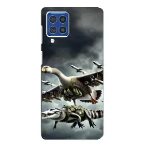 Чехол с мемами тралалело тралала для Samsung Galaxy F62 (Гусини и крокодило)