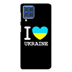 Чехол с Украинской символикой на Самсунг Ф62 (I Love Ukraine)
