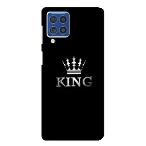 Чехол (Корона на чёрном фоне) для Самсунг Ф62 (KING)