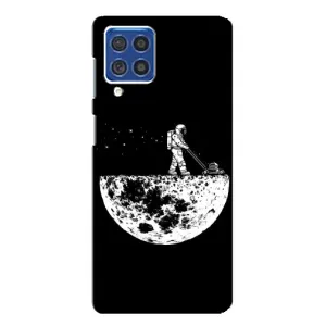 Силіконовый Чохол з принтом "Космонавти" на Samsung Galaxy F62 (Космонавт)