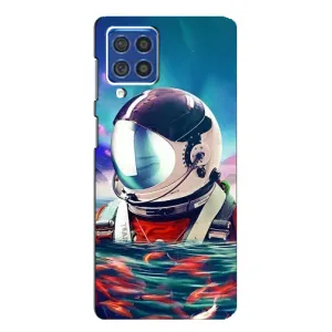 Силіконовый Чохол з принтом "Космонавти" на Samsung Galaxy F62 (Космонавт у воді)