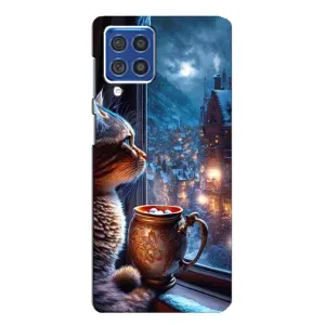 Чехлы на Новый Год Samsung Galaxy F62 (Кот новогодний)