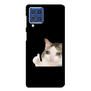 Бампер с принтом Мемы для Samsung Galaxy F62 (Кот в слезах)