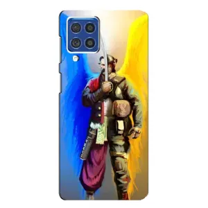 Чехол с картинкой (Патриотический КОЗАК) на Samsung Galaxy F62 (Козак с крыльями)