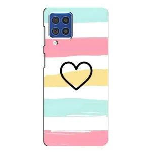Чехлы с тематикой "Маленькие Сердечки" на Samsung Galaxy F62 (Красивое сердечко)