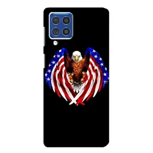 Чехол Флаг USA для Samsung Galaxy F62 (Крылья США)