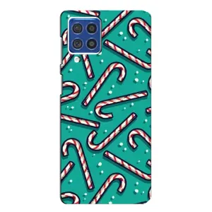 Силиконовый бампер на рождество для Samsung Galaxy F62 (Леденцы)