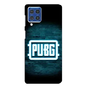 Чехол (TPU) с картинкой "Лого Пабг" на Самсунг Ф62 (Лого PUBG)