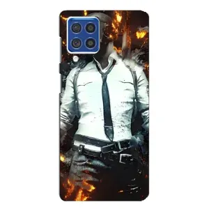 Силиконовый чехол с картинкой "Герой Pubg" на Samsung Galaxy F62 (Man Пубг)