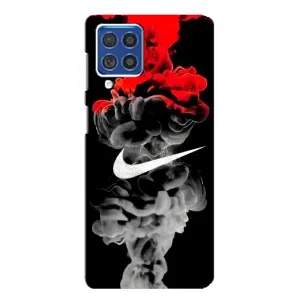 Силиконовый Чехол на Samsung Galaxy F62 с картинкой Nike (Nike дым)