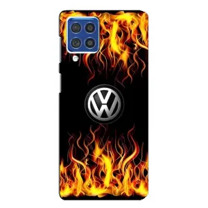 Чехол "Фольксваген" для Samsung Galaxy F62 (Огненный Лого)