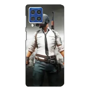 Силиконовый чехол с картинкой "Герой Pubg" на Samsung Galaxy F62 (Пабг)