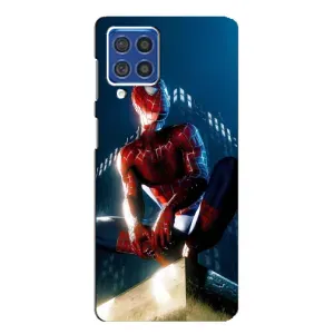 Чехол Супергерой Человека Паука на Samsung Galaxy F62 (Паук на доме)