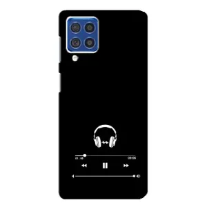 Чехол с картинками на черном фоне для Samsung Galaxy F62 (Плеер)