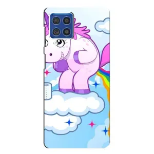 Чехол Unicorn на Samsung Galaxy F62 (Радуга единорожка)