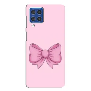 Чехол банты для Samsung Galaxy F62 (Розовый бантик)