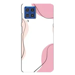 Чехол цветочный дизайн для Samsung Galaxy F62 (Розовый фон)