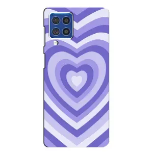 Чехлы с тематикой "Маленькие Сердечки" на Samsung Galaxy F62 (Сердце фиолет)