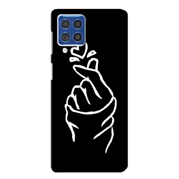 Чехол с рисунком «Сердце на черном» для Samsung Galaxy F62 Чехол с рисунком «Сердце на черном» для Samsung Galaxy F62