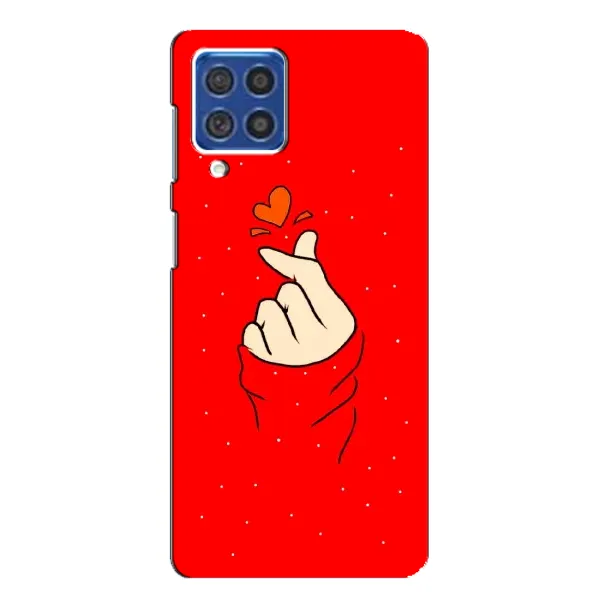 Чехол с рисунком «Сердце на красном» для Samsung Galaxy F62 Чехол с рисунком «Сердце на красном» для Samsung Galaxy F62