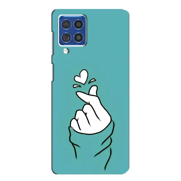 Чехол с рисунком «Сердечко на бирюзовом» для Samsung Galaxy F62 Чехол с рисунком «Сердечко на бирюзовом» для Samsung Galaxy F62
