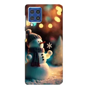 Чехлы на Новый Год Samsung Galaxy F62 (Снеговик праздничный)