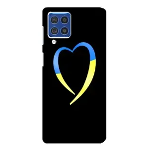 Силиконовый Чехол на Samsung Galaxy F62 (Я-Украина) (Украинское сердце)