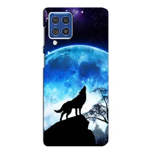 Чохол з Вовком на Samsung Galaxy F62 (Виє на місяць)